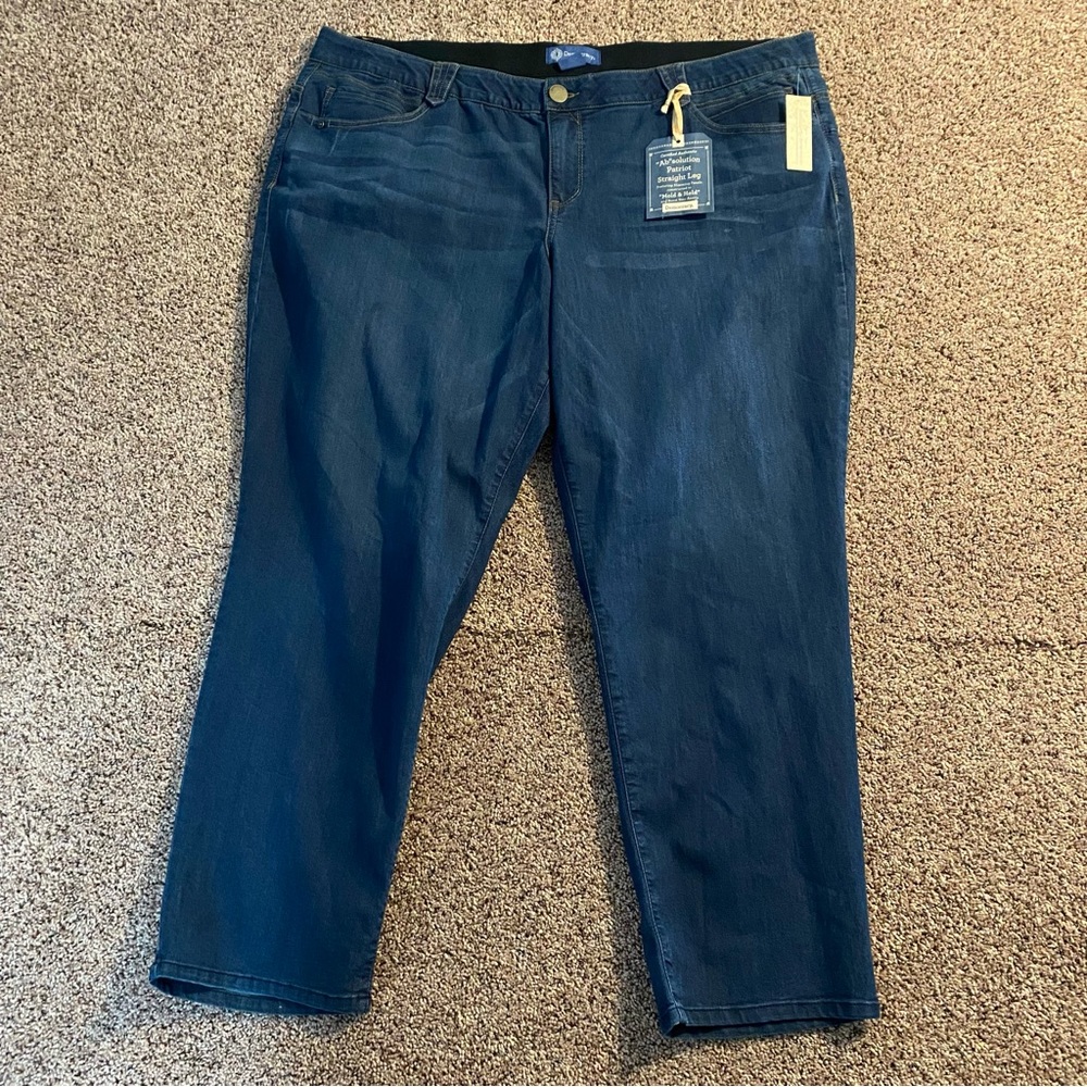 NWT Democracy Ab solution technology dark wash skinny fit jean size 24W